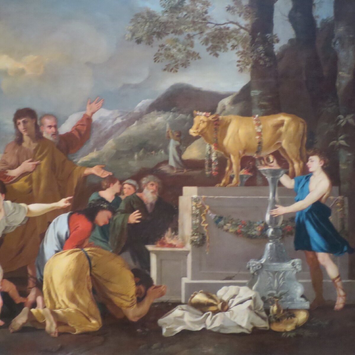 Андреа ди Лионе. Поклонение Золотому тельцу. 1620-е. California Palace of the Legion of Honor