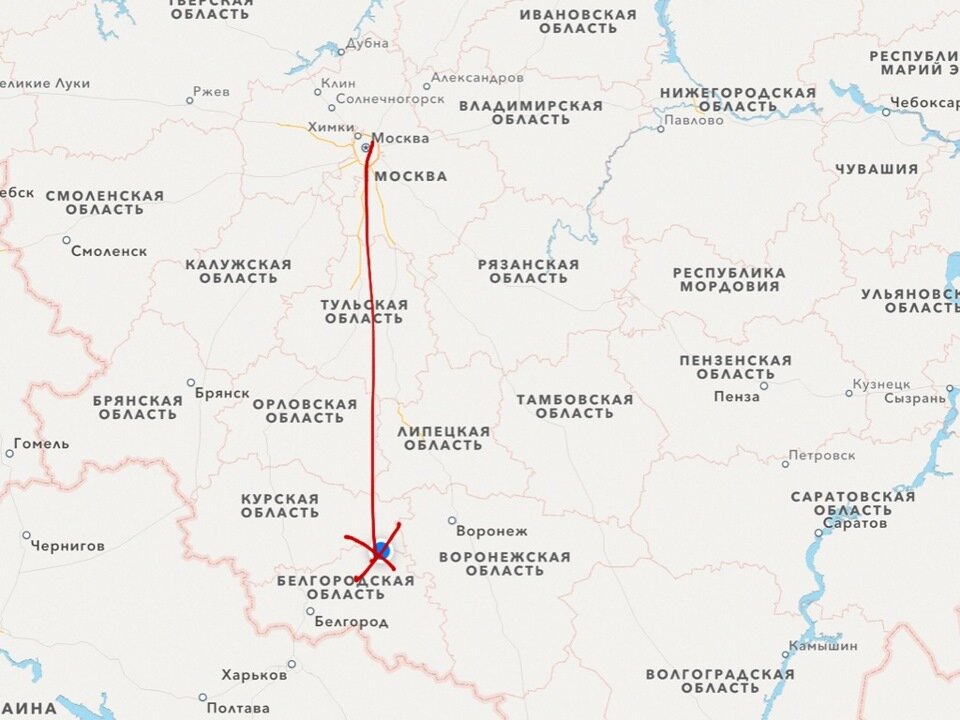 Карта воронеж старый оскол расстояние