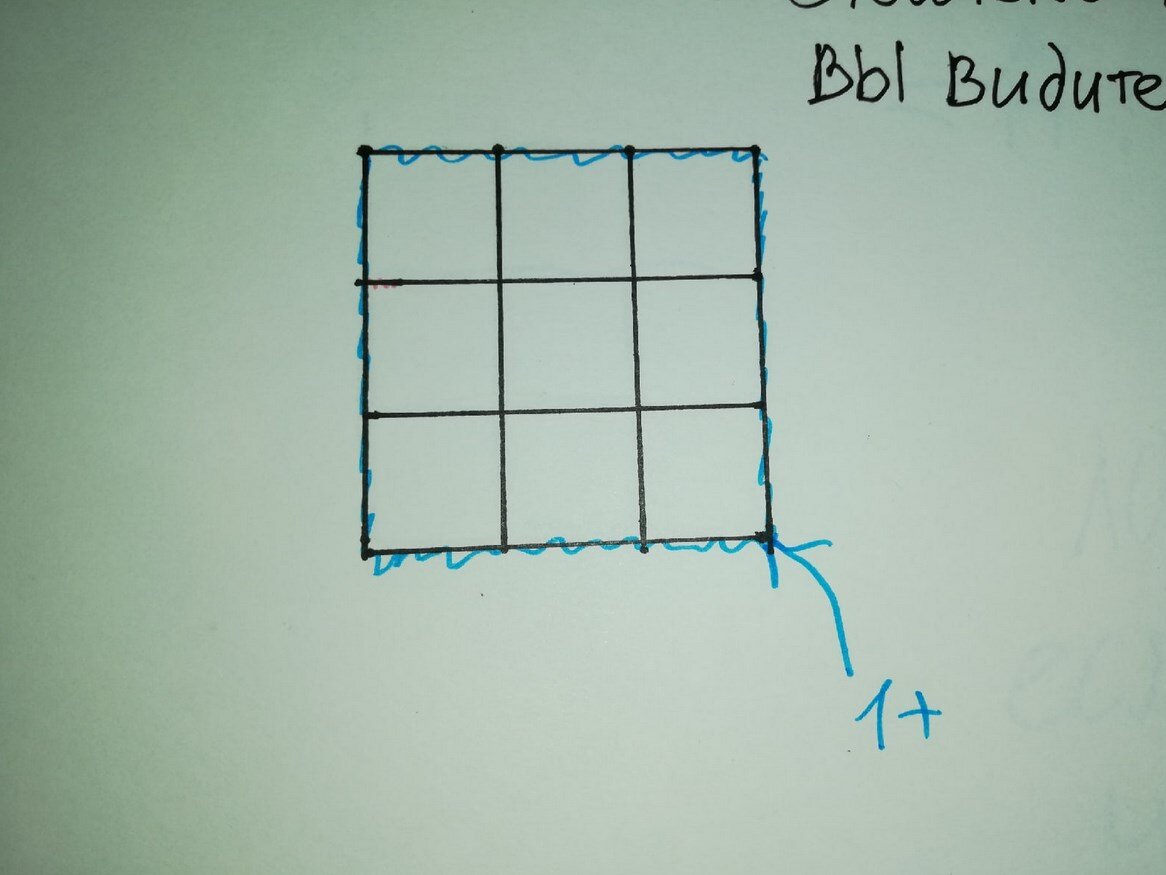 На рисунке изображено всего квадратов