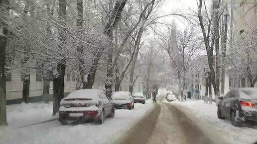 Садитесь вперёд, едем по Феодосии после крупного снегопада. Виртуальные авто экскурсии-наш новый проект.