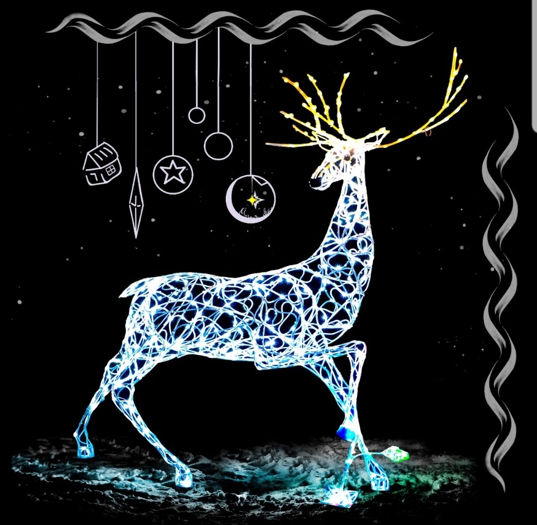 Светодиодный олень 