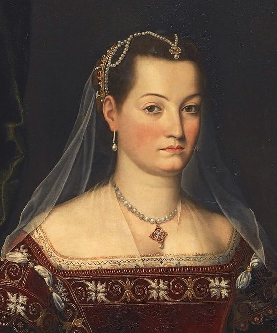 "Тосканская леди" кисть Jacopo Zucchi; 1560 год. На даме полупрозрачный партлет