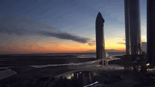 Первый запуск двигателя Raptor Vac на Starship.