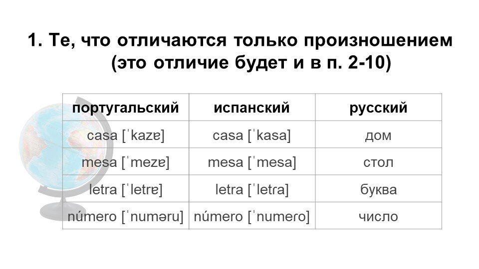 Португальский и испанский языки