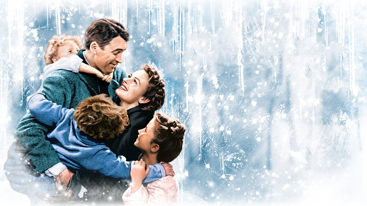 Замечательная жизнь слушать. It's a wonderful Life. Эта прекрасная жизнь кадры Джордж Бейли и ангел хранитель.