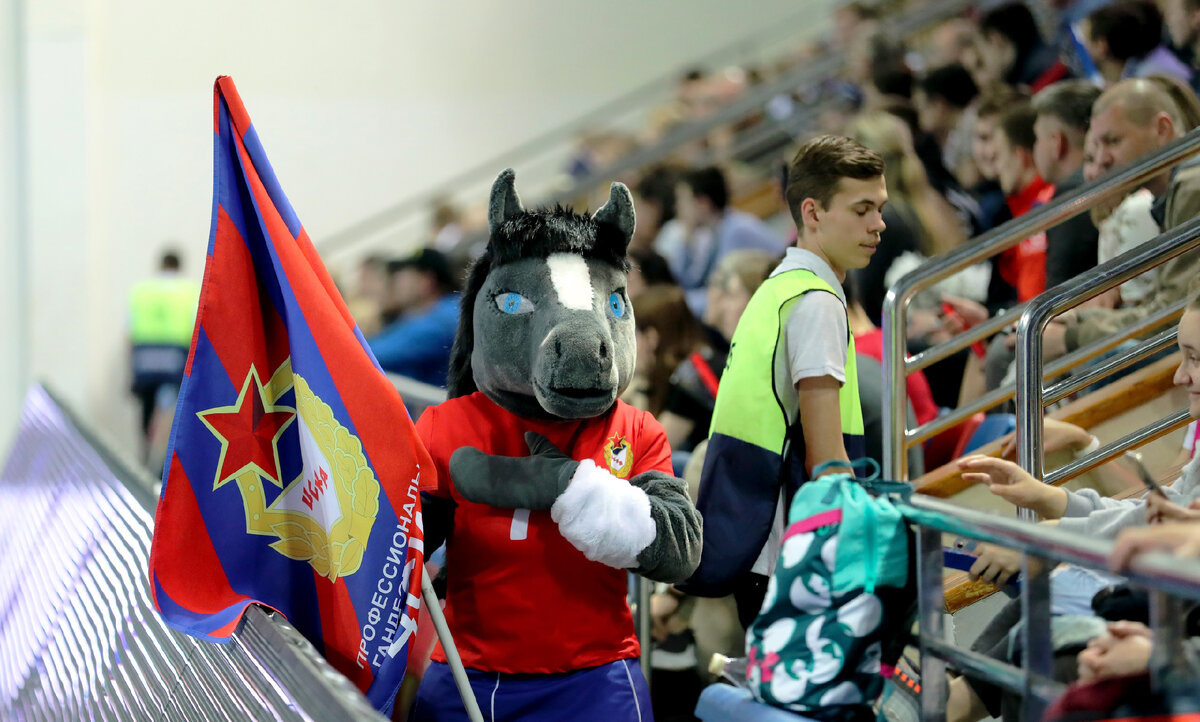 Ростовая кукла лошадь для гандбольного клуба ЦСКА