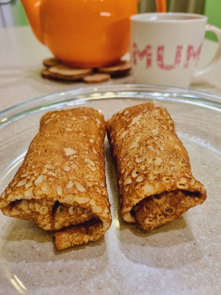 Блины с луковой начинкой