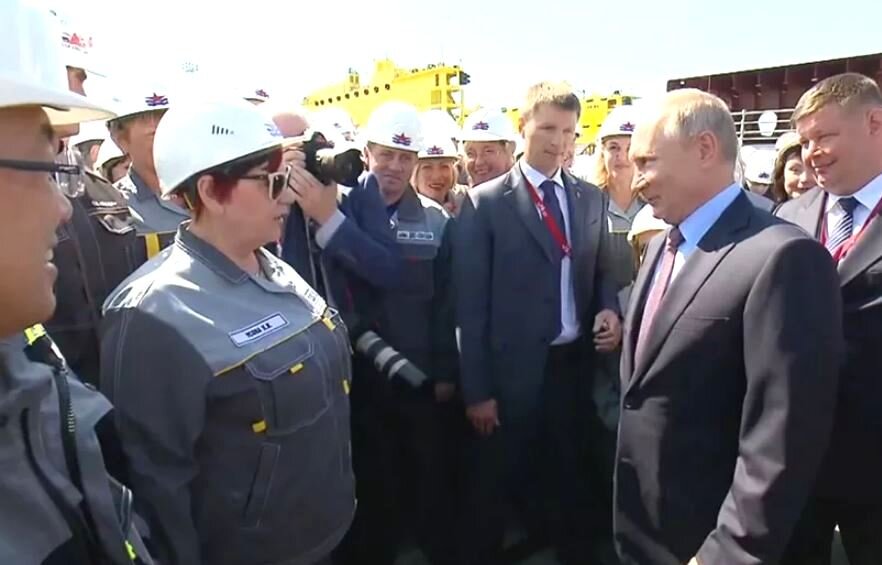 Путин на встрече с сотрудниками завода «Звезда» в Приморье (иллюстрация из открытых источников)