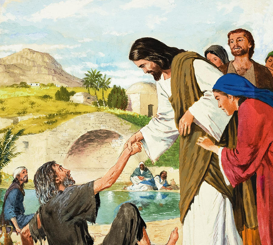 иисус фильм 2005. Jesus heals a blind man. The making of jesus. христос лекарь живопись. библия (мини-сериал).