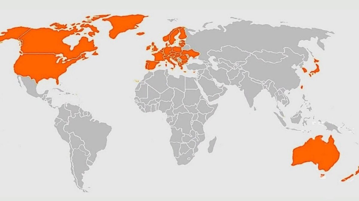 Карта недружественных стран