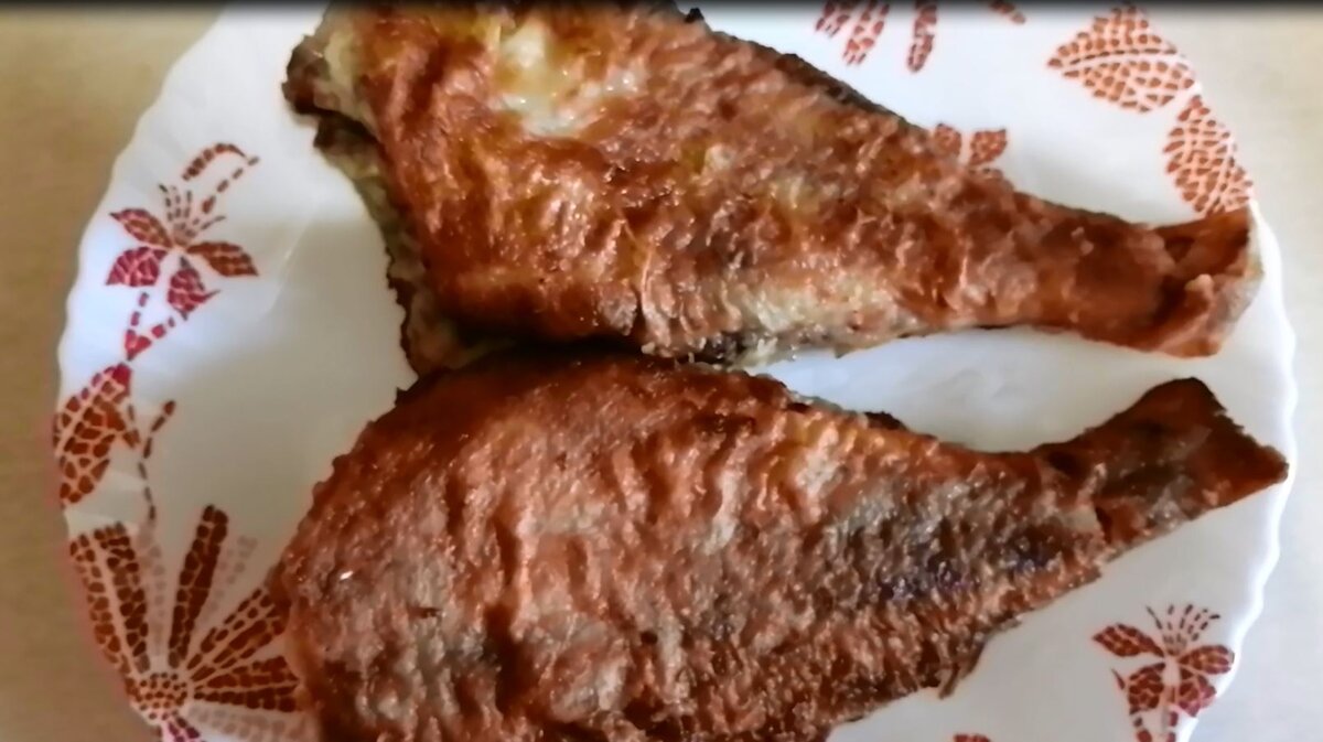 Жареный морской окунь