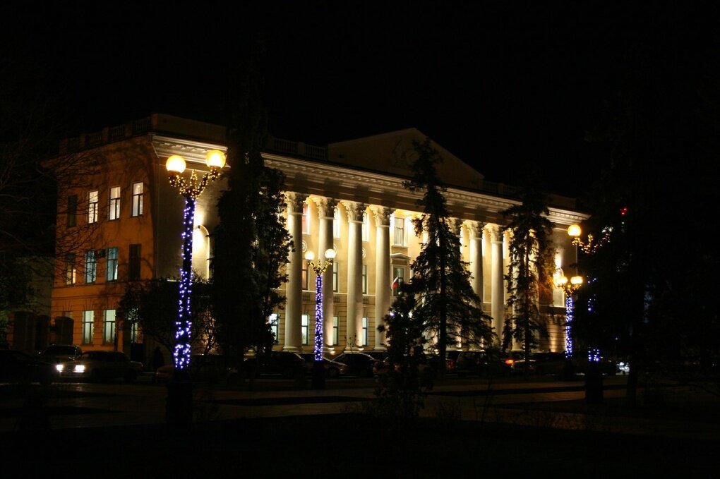 красивейшая подсветка здания музея (фото vtambove)