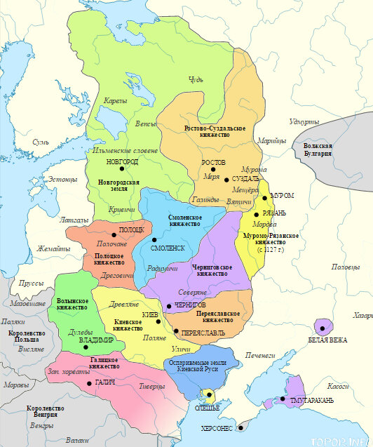 Карта Киевской Руси
