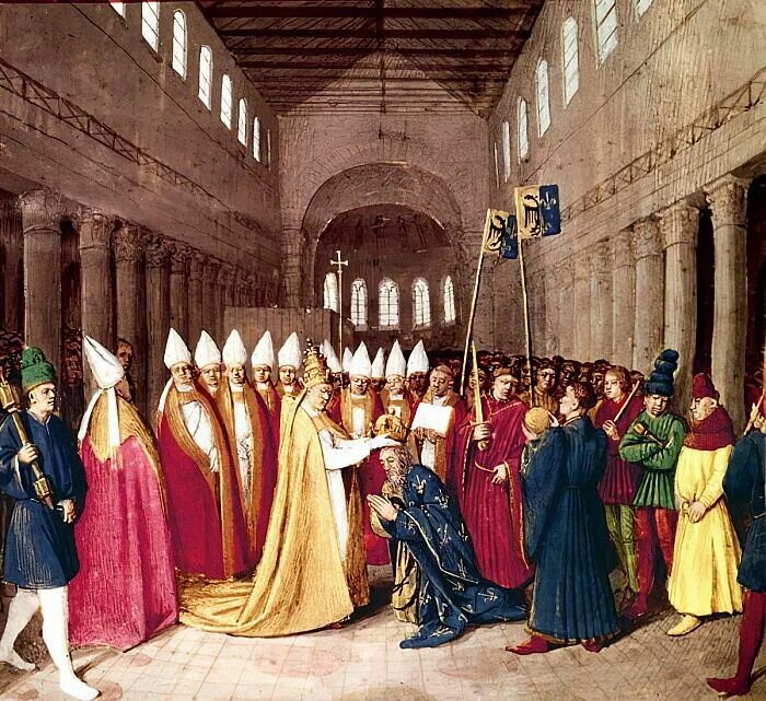 Коронация Карла Великого. Он, правда, крутой был