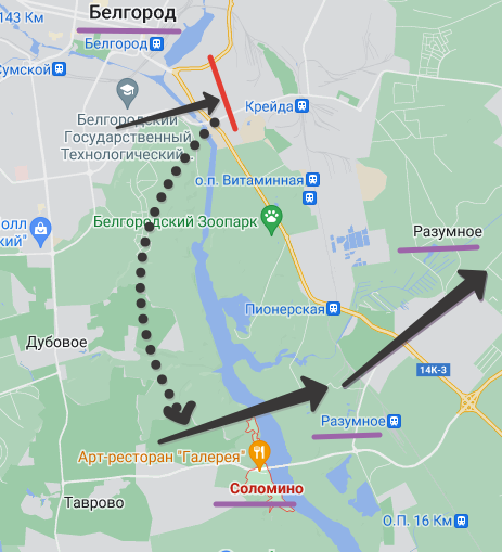 Концентрация усилий на южном фланге 3-тк, рисунок Автора