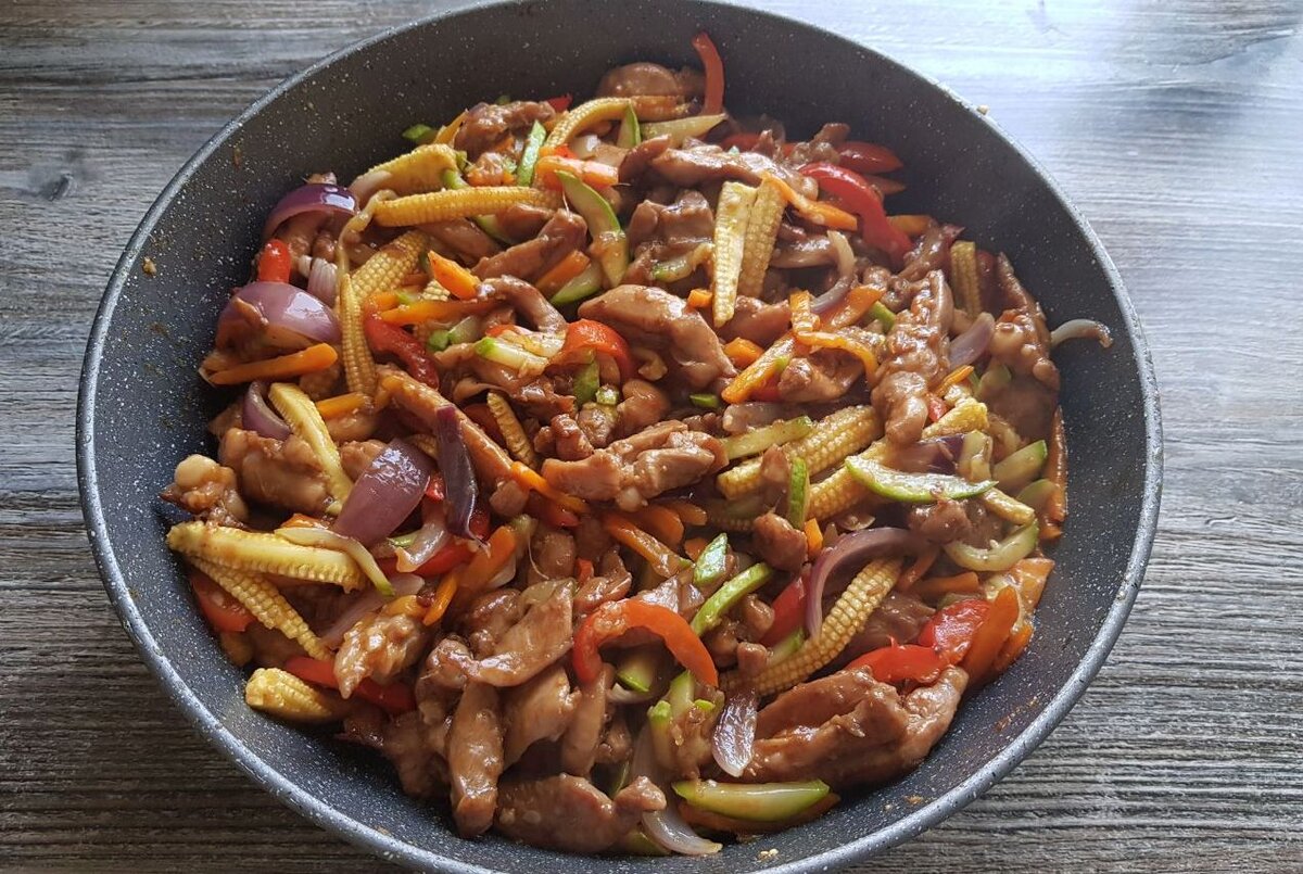 Стир-фрай с курицей