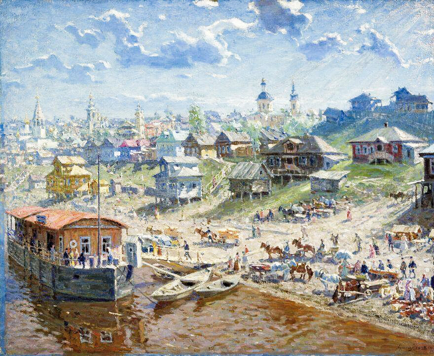 Арнольд Лаховский "На Волге" Источник: https://www.stydiai.ru/gallery/encyclopedia-86/