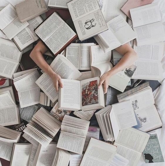 Стивен Кинг, «Страна радости», Дэниэл Киз «Цветы для Элджернона» , Джон Бойн «Мальчик в полосатой пижаме», Гретхен Рубин «Проект Счастье», Брене Браун «Великие дерзания», Виктор Франкл «Человек в поисках смысла»