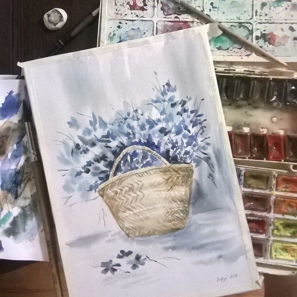 Моя акварель. Ноябрь 2017 года. 