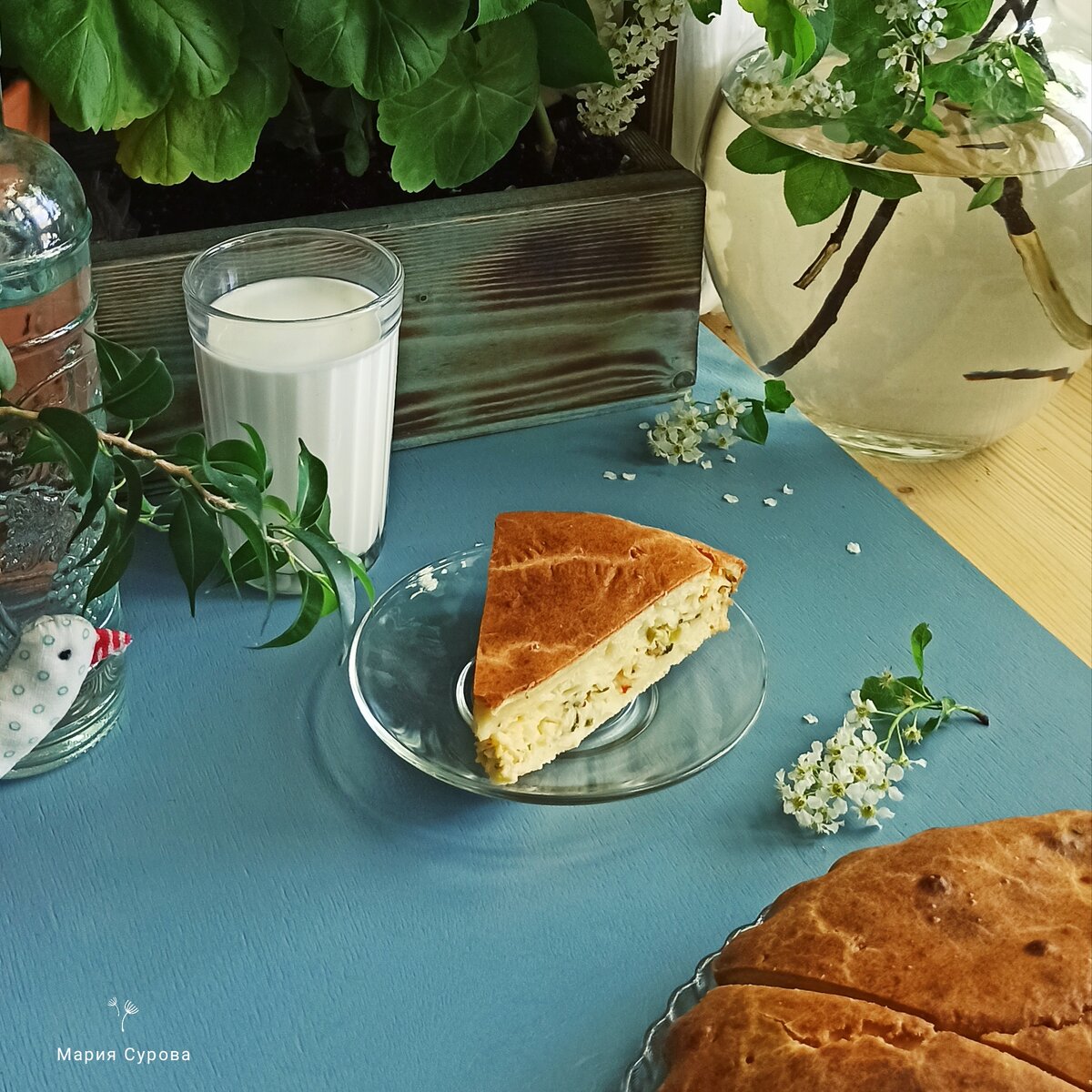 Заливной пирог с капустой.