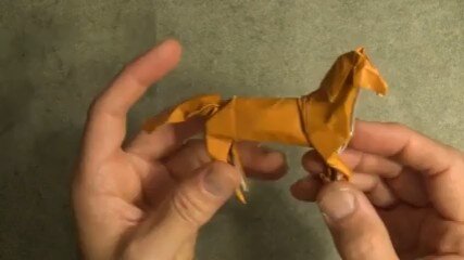 Лошадь оригами из бумаги | Origami paper horse