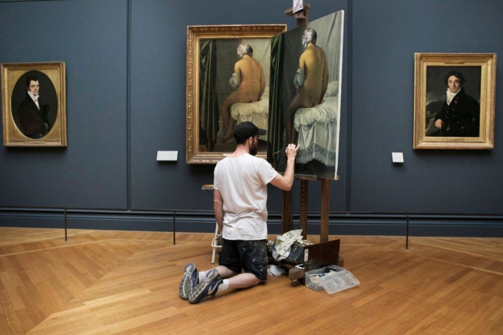 Процесс копирования в музее