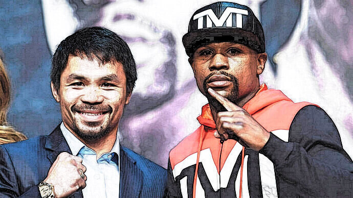 Флойд и Менни перед боем.