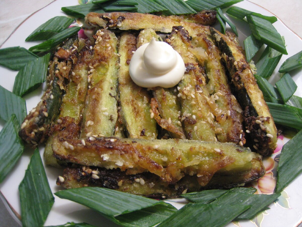 Жареные огурцы по-японски