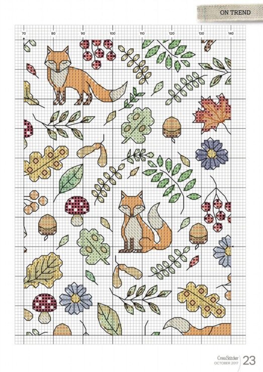 Листайте вправо. Схема на осеннюю тему, но и в зимнем оформлении здорово смотрится.