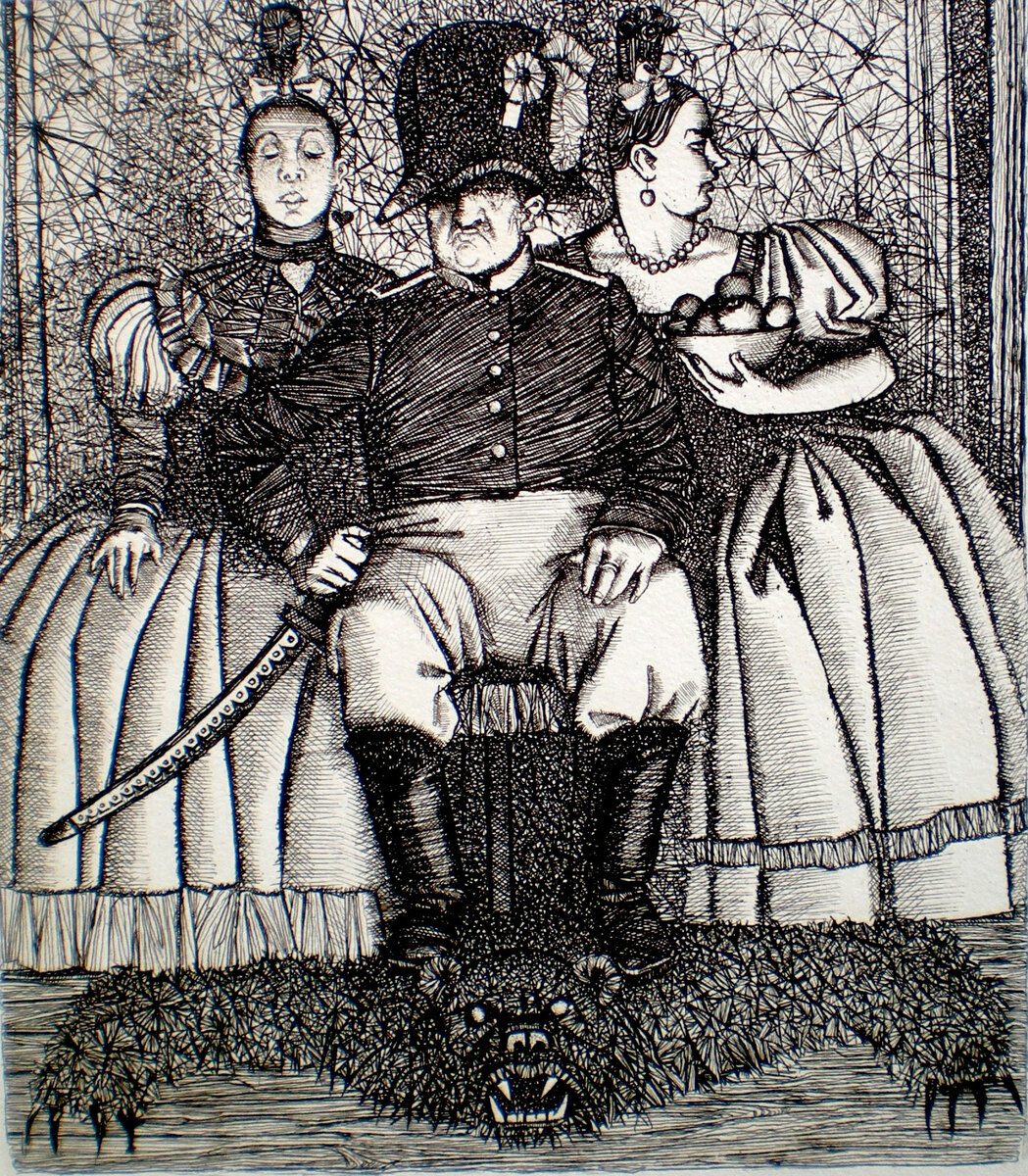 Виталия Кожевникова. Иллюстрация к комедии Николая Гоголя «Ревизор». Фотография: vita-studia.com