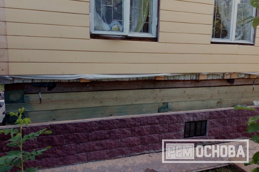 Ремонт полов и замена нижних венцов дома в пос. Большая Ижора