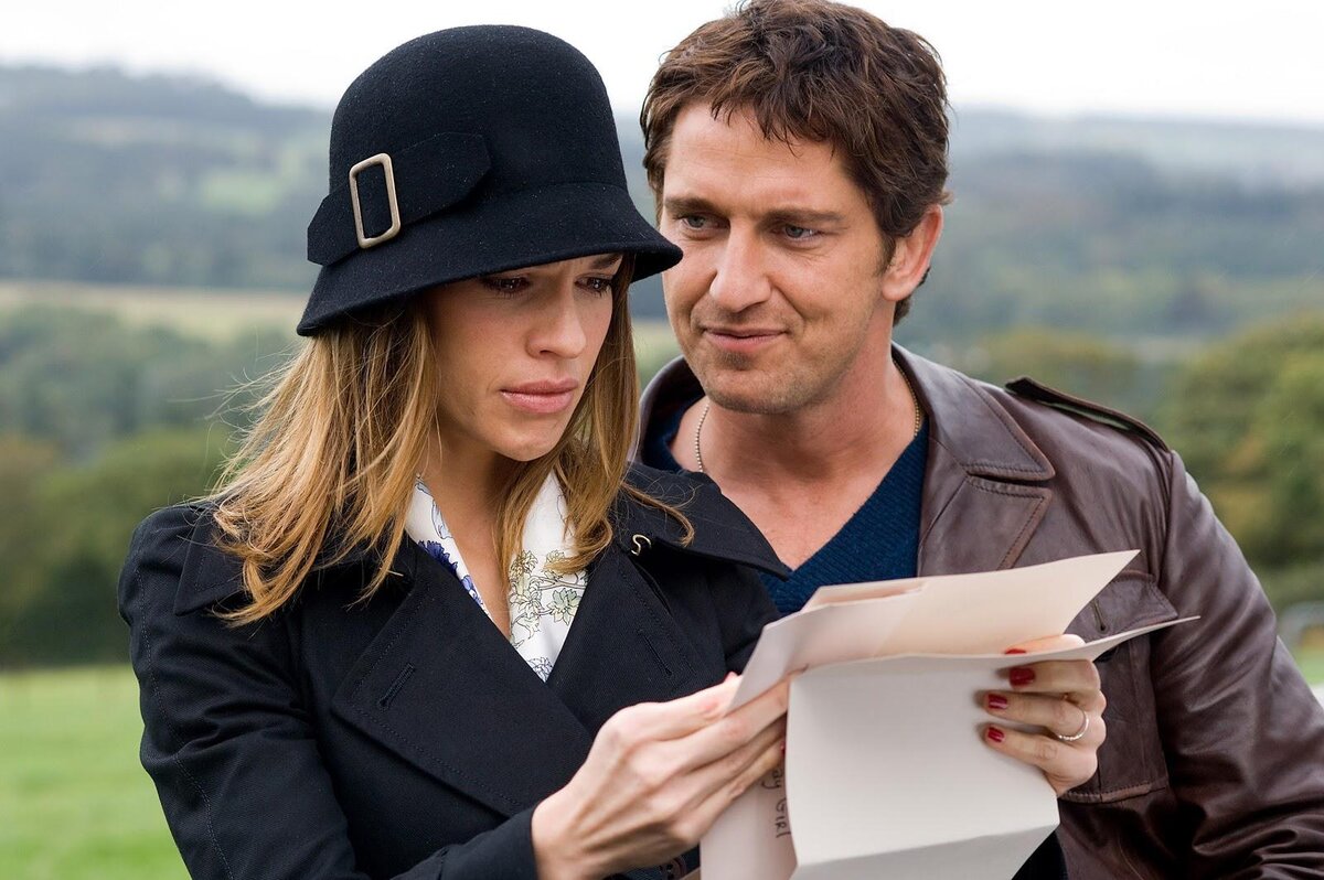 Хилари Суонк и Джерард Батлер в фильме «P.S. Я люблю тебя»