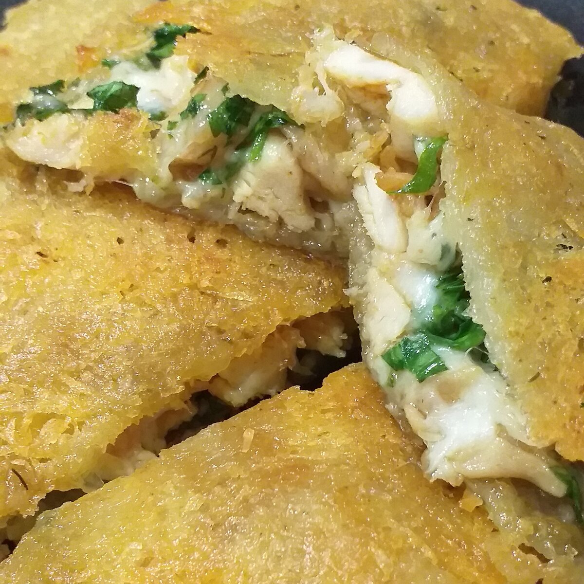 Драники с курино-сырной начинкой