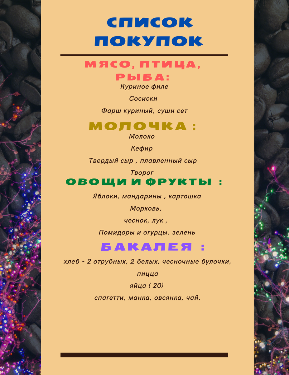 пока что вышло на 494 р. + 1000 на НГ стол. 