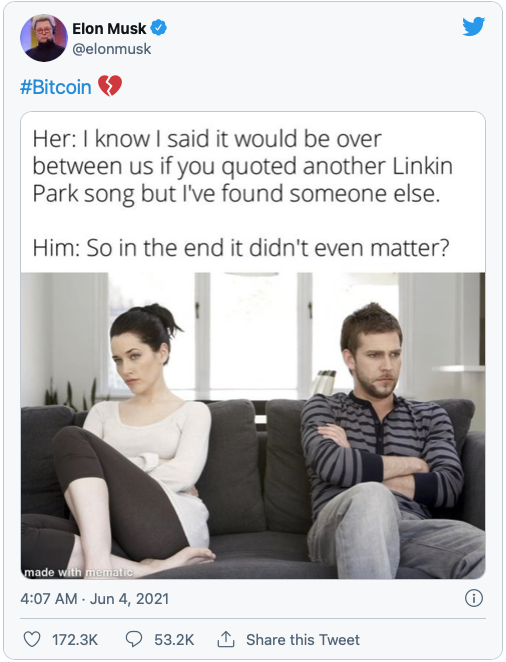 Твит Илона Маска