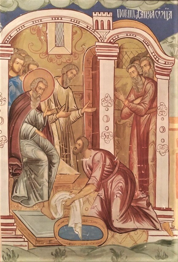 Шувалов Р. "Повесть о Евлогии, камносечце". Копия фрески из Воскресенского собора в Тутаеве