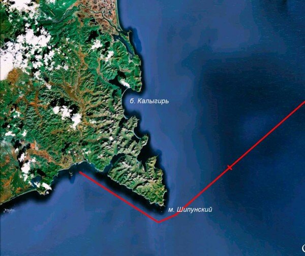 Спутниковая карта полуострова камчатка