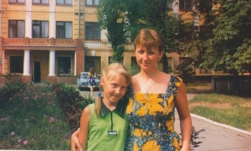 мама и я. Мне здесь 12 лет
