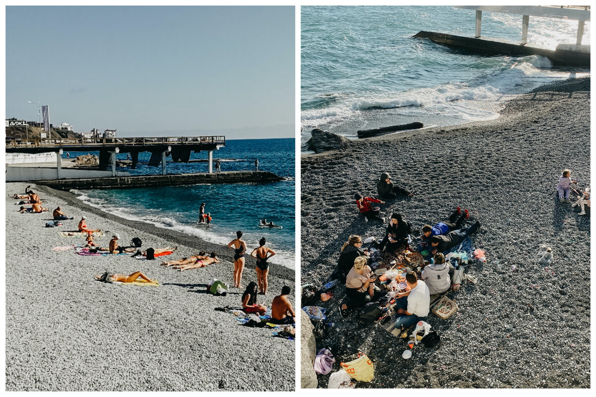 Массандровский пляж в конце октября'20 и ноябрь'21