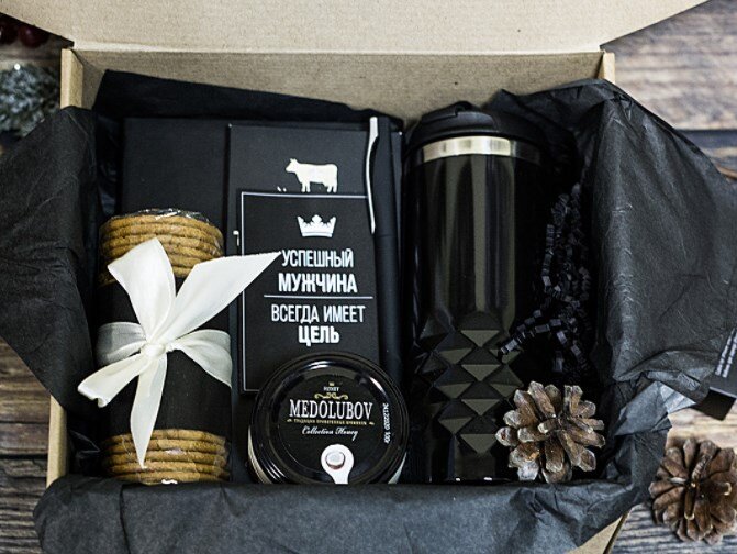 Подарочный бокс «Успешный мужчина всегда имеет цель», 2000 руб.