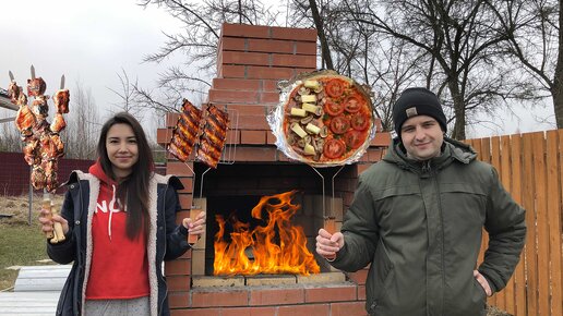 Тест кирпичной печи барбекю