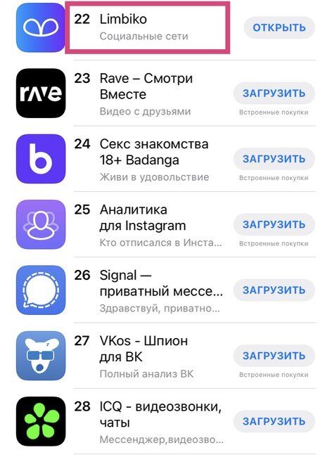 Фото автора - список популярных приложений в App Store