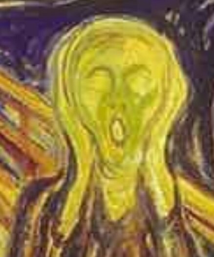 Мунк. Крик. 1893. Фрагмент.