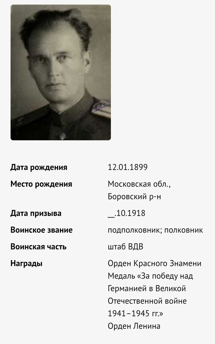 С сайта Память народа.Петр Павлович