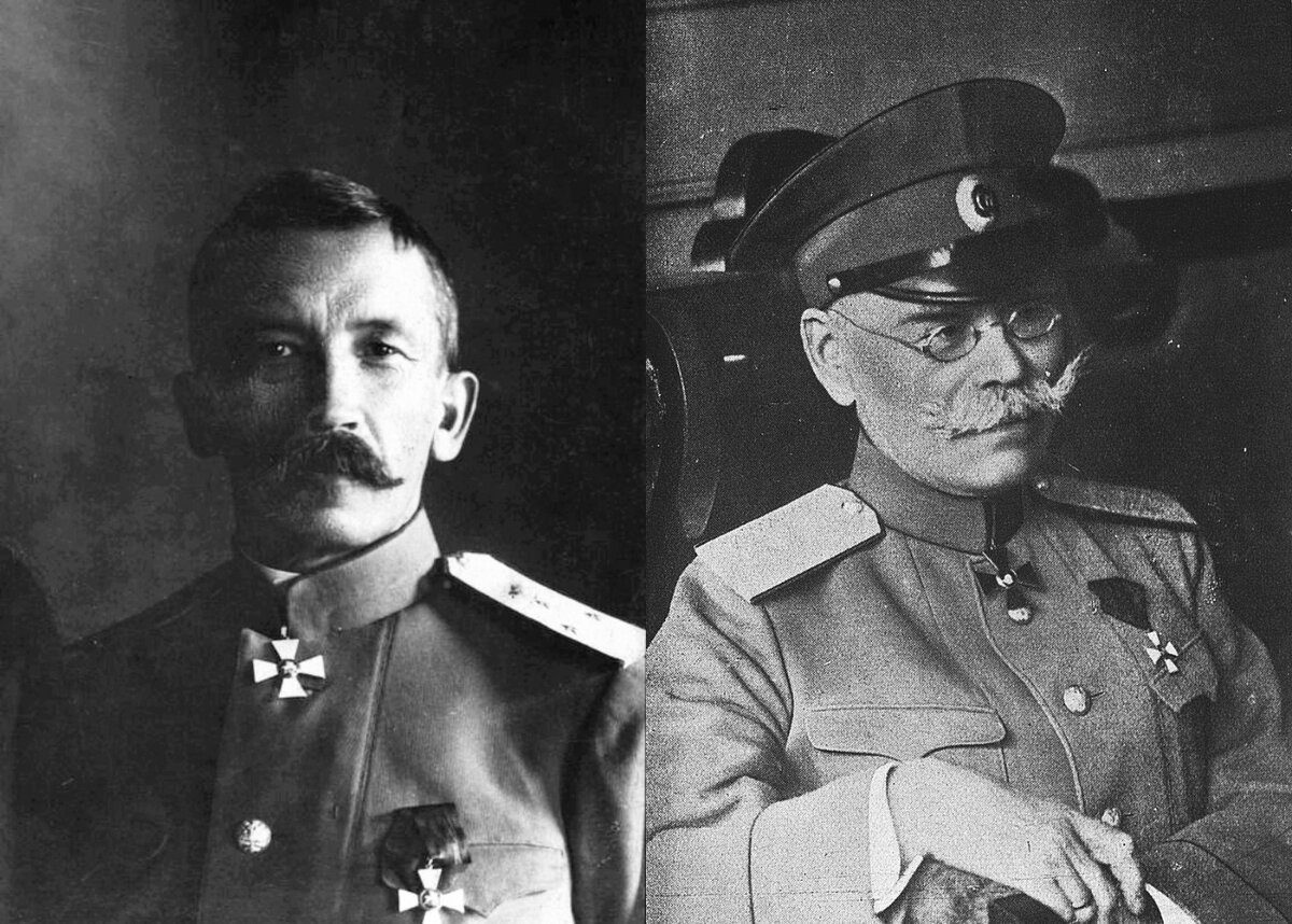 Лавр Георгиевич Корнилов (1870 — 1918) и Михаил Васильевич Алексеев (1857 — 1918) — фактические основатели белого движения.