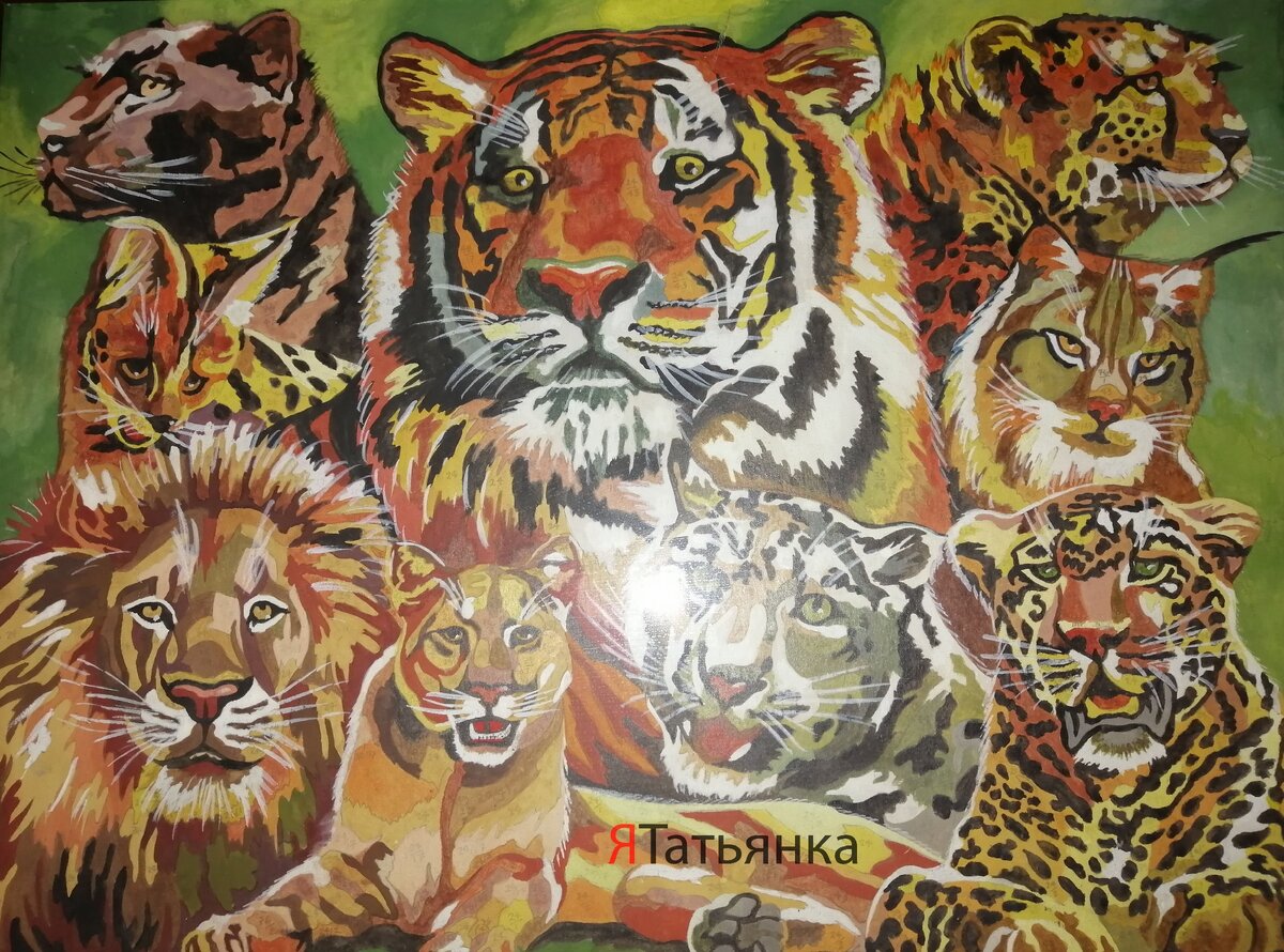 Моя первая работа. Картон.Гуашь.