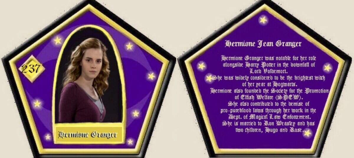Гермиона на карточке