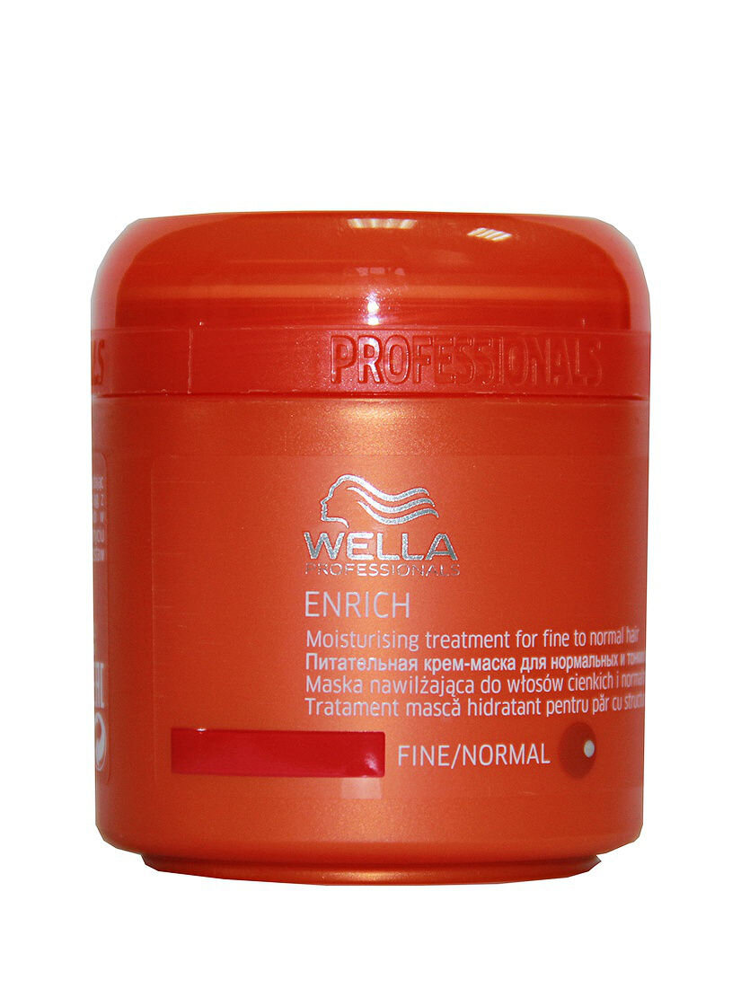 Маска для волос с пантенолом. Wella питательная маска enrich. Wella professional маска оранжевая. Маска велла питающая для волос. Маска велла Купер.