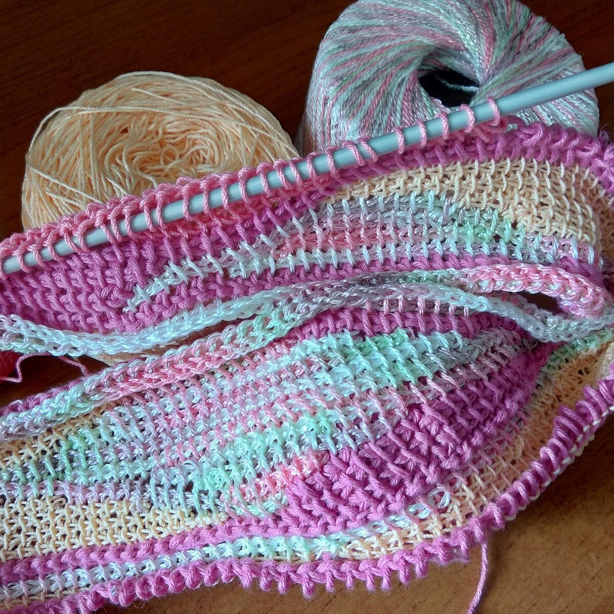 фриформ тунисским вязанием