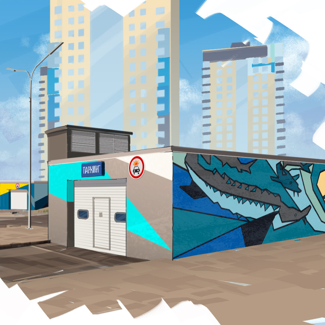 стрит-арт в мкр. "Правобережный" 